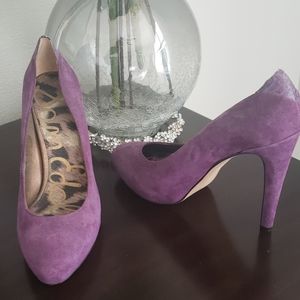 Sam Edelman purple suede heels size 7.5
